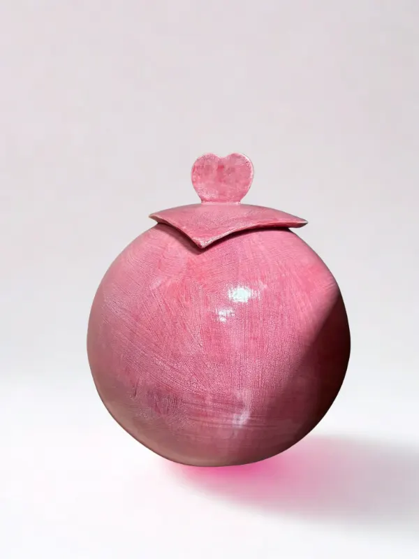 Urne Big Love deep red, Pompes Fun&egrave;bres Carbonnier &agrave; Friville-Escarbotin